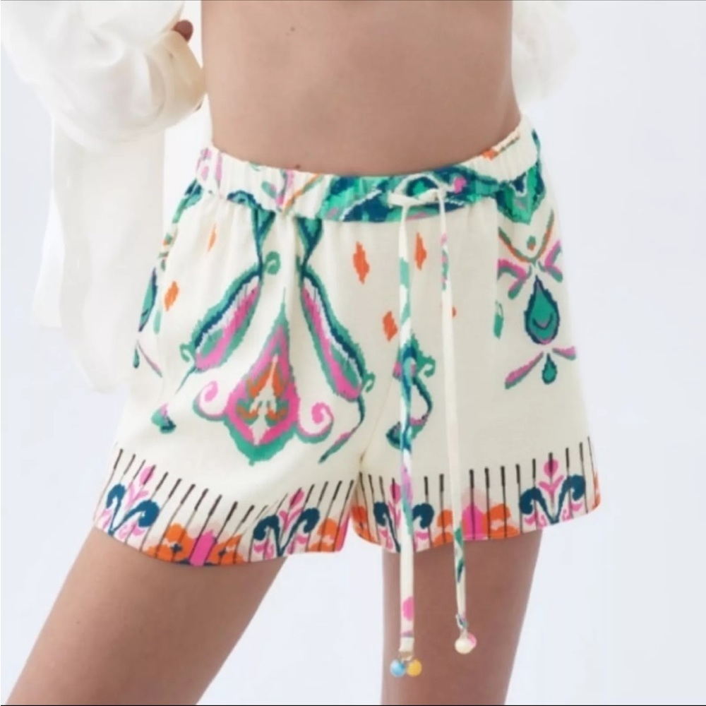 Zara linen blend shorts